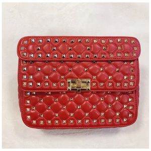 Leather Bag Rockstud Spike Satchel